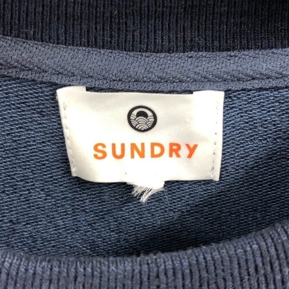 Sundry Effey Stripe Oversized Sweatshirt Soft Long Sleeve Pullover Top Sz Medium - Picture 4 of 9